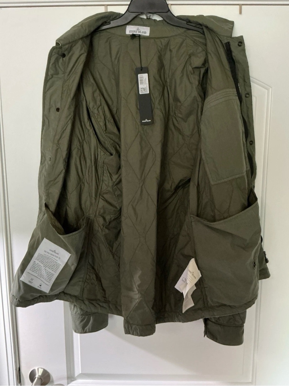 Size XXL - Stone Island Olive Green 50 Fili Quilted TC Jacket 8115Q0633 - Picture 3 of 9